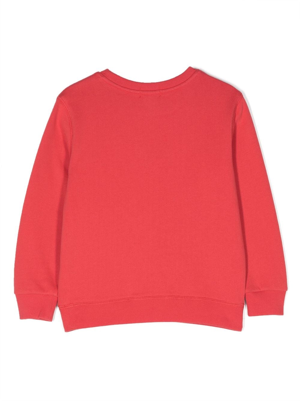 Shop Ralph Lauren Polo Bear-print Long-sleeved Sweatshirt In Red