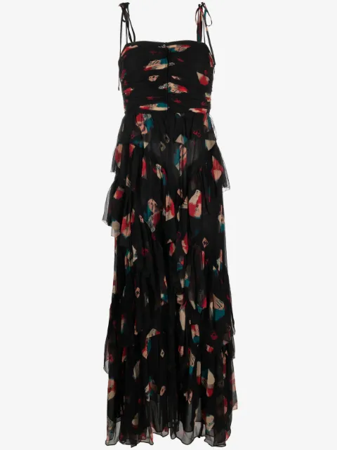 Ulla Johnson vestido Aveline estampado con volante