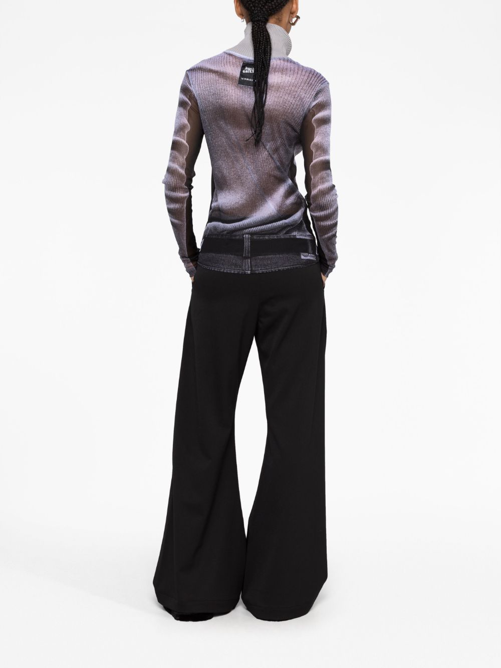 MM6 Maison Margiela trompe-l'oeil wide-leg trousers Women