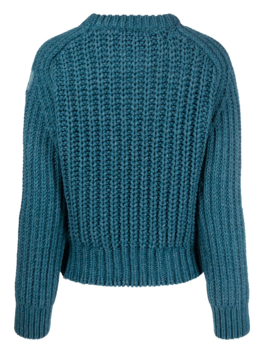 Shop Parajumpers Deanna Logo-patch Chunky-knit Jumper In Blue