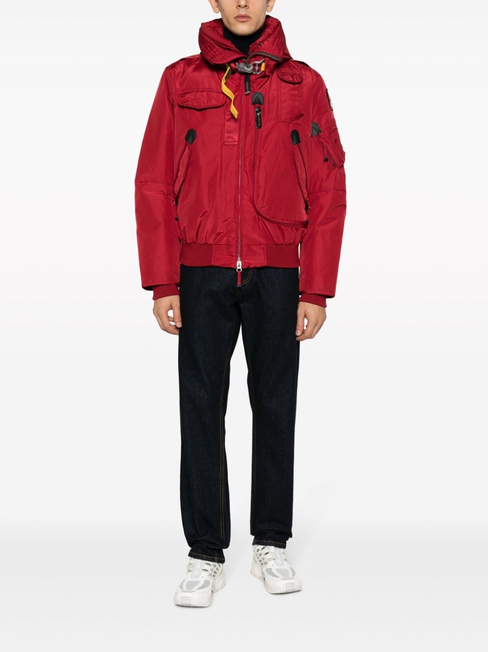 Shop Parajumpers Gobi Water-repellent Hooded Jacket In Red