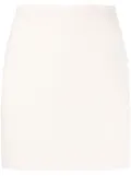 Alessandra Rich high-rise wool miniskirt - Neutrals