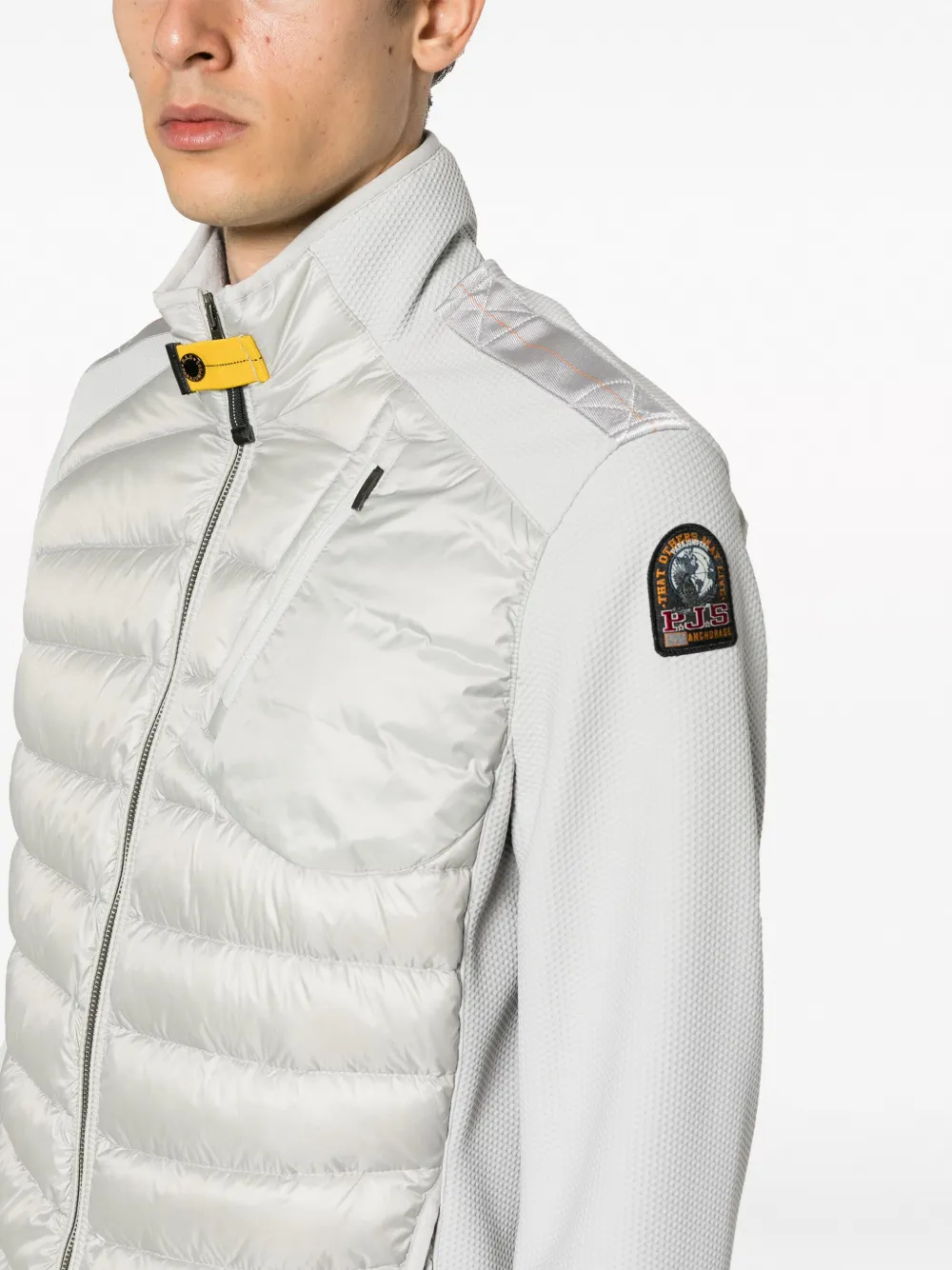 Parajumpers Logo-patch Padded Jacket In Grey