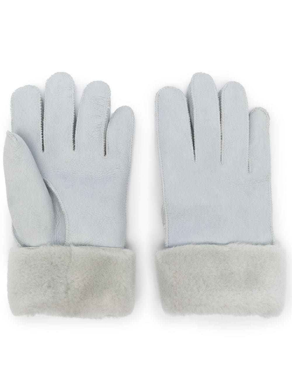 Parajumpers Decorative-stitching Shearling Gloves In Grey