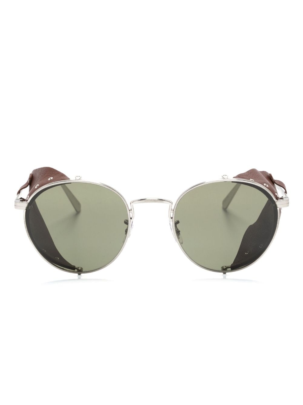 Oliver Peoples Cesarino-l Round-frame Sunglasses In Silver