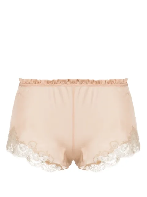 Carine Gilson Calais Caudry-lace silk shorts