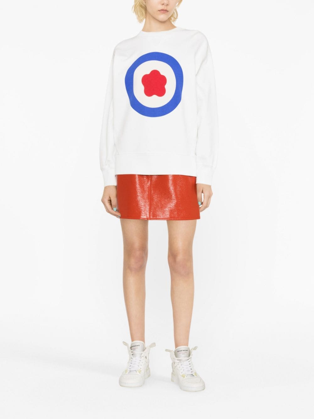 Kenzo logo-print cotton sweatshirt - Wit