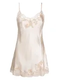 Carine Gilson embroidered-lace silk-satin slip dress - Pink