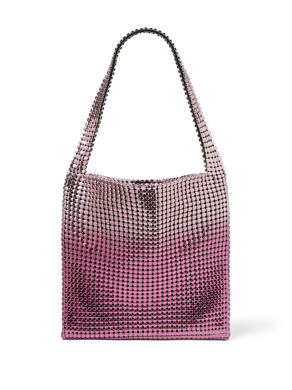 Shop Paco Rabanne Pixel Metallic Hobo Tote Bag In Pink