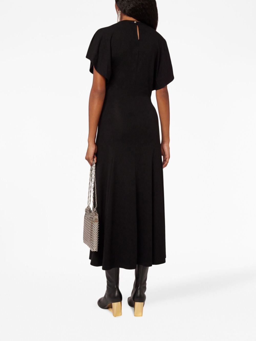 Shop Rabanne Midi Dress In Black