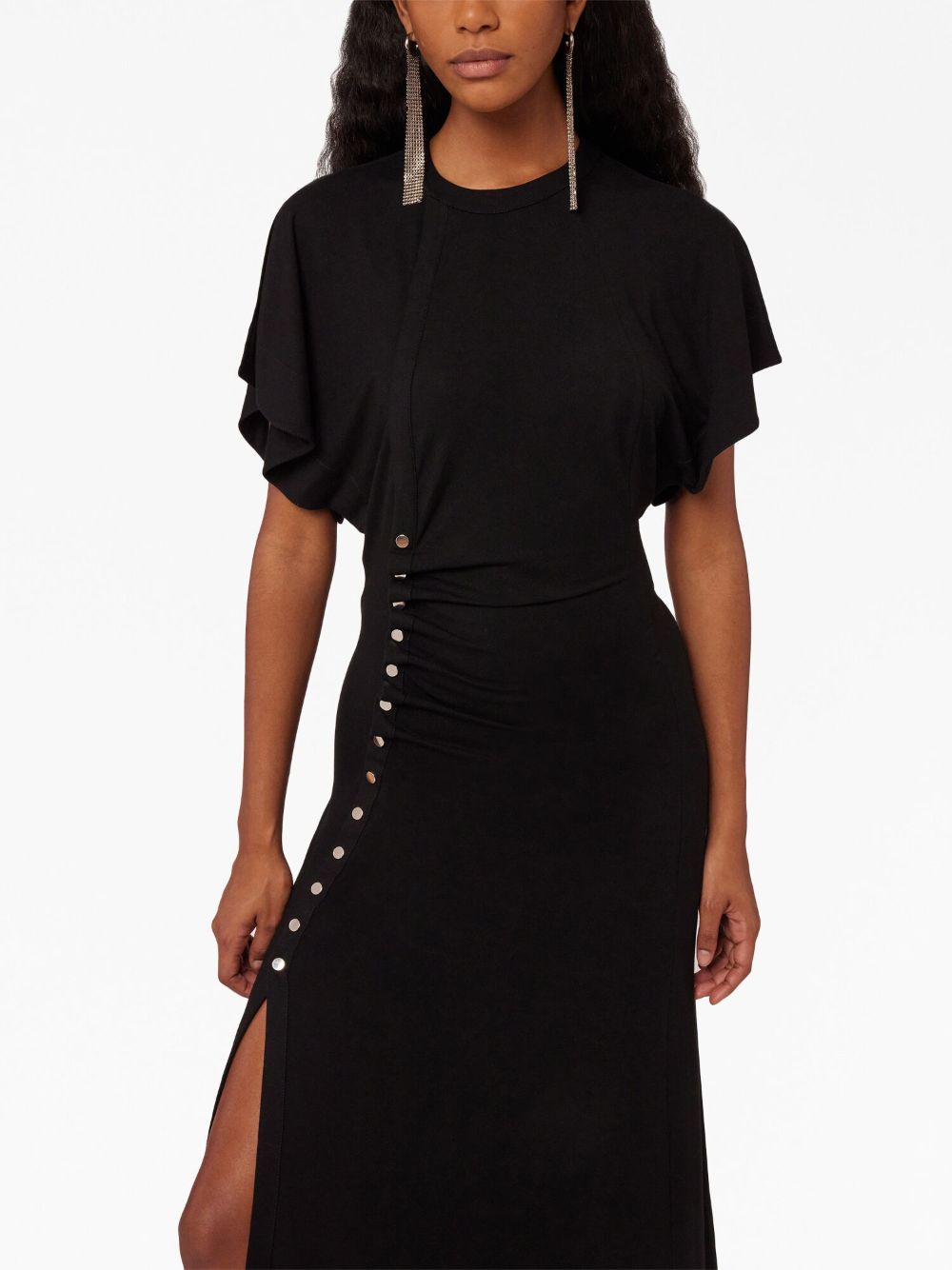 Shop Rabanne Midi Dress In Black