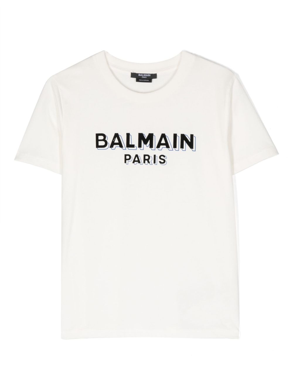 Balmain Kids logo-print cotton T-shirt - White