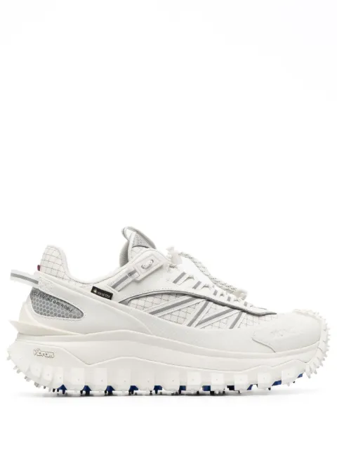Moncler baskets lacées à empiècements multiples