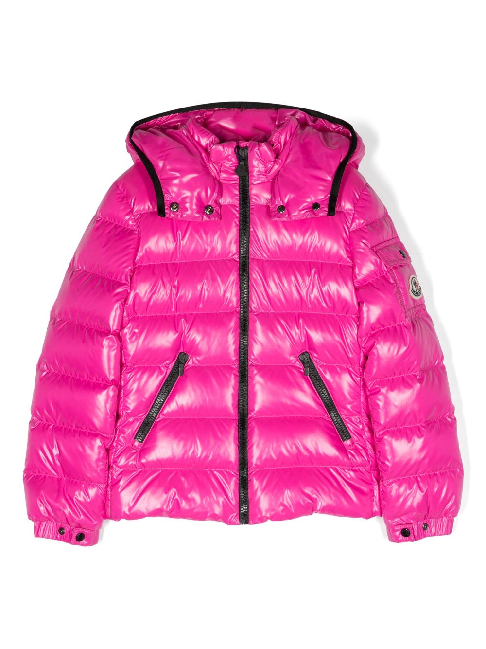 Moncler bady laque best sale quilted hooded puffer jacket