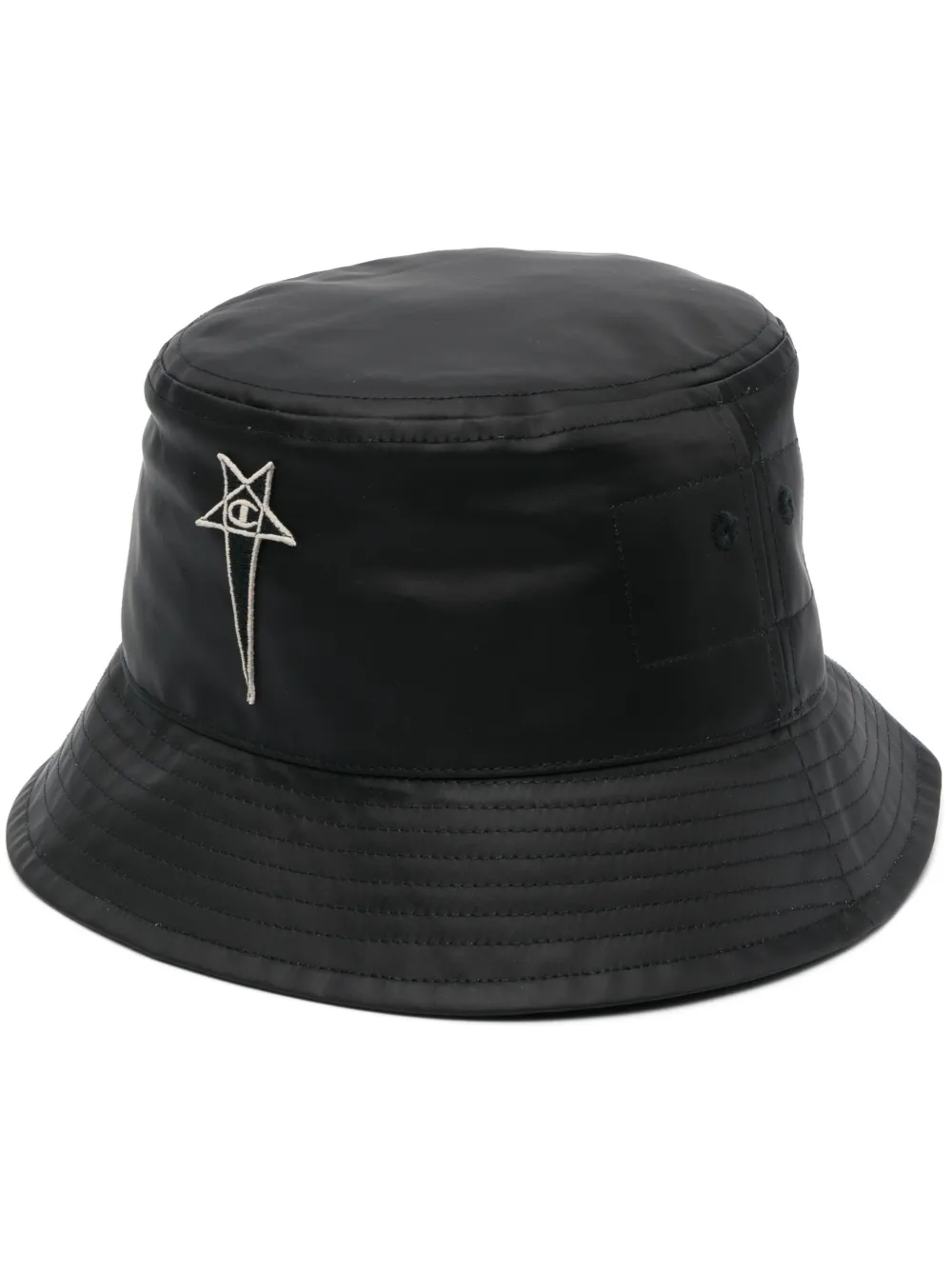 Rick Owens X Champion logo-patch bucket hat - Black