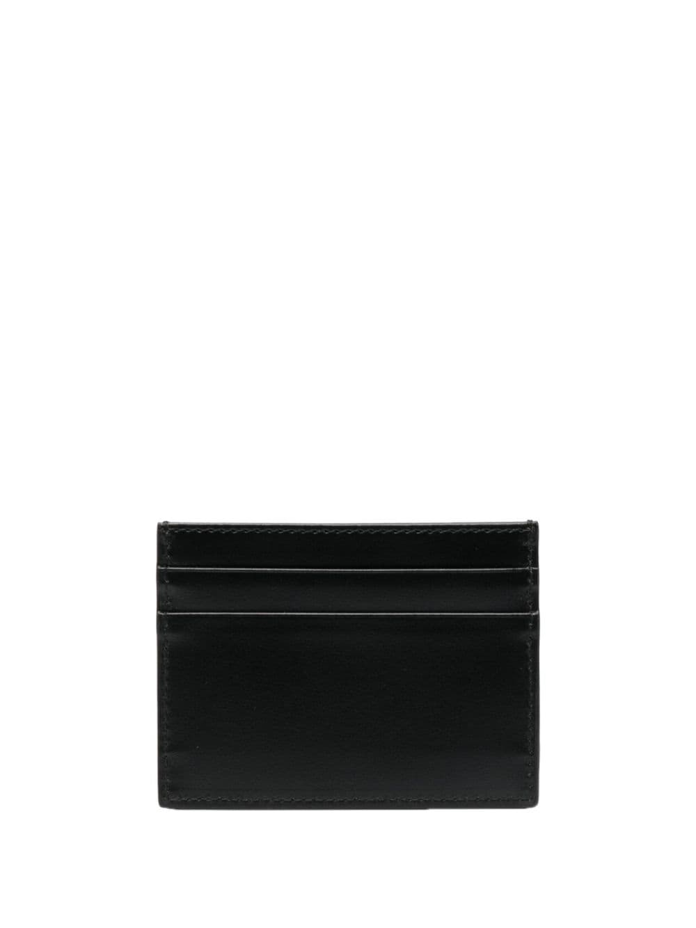 Shop Dolce & Gabbana Logo-print Leather Card Holder In Black