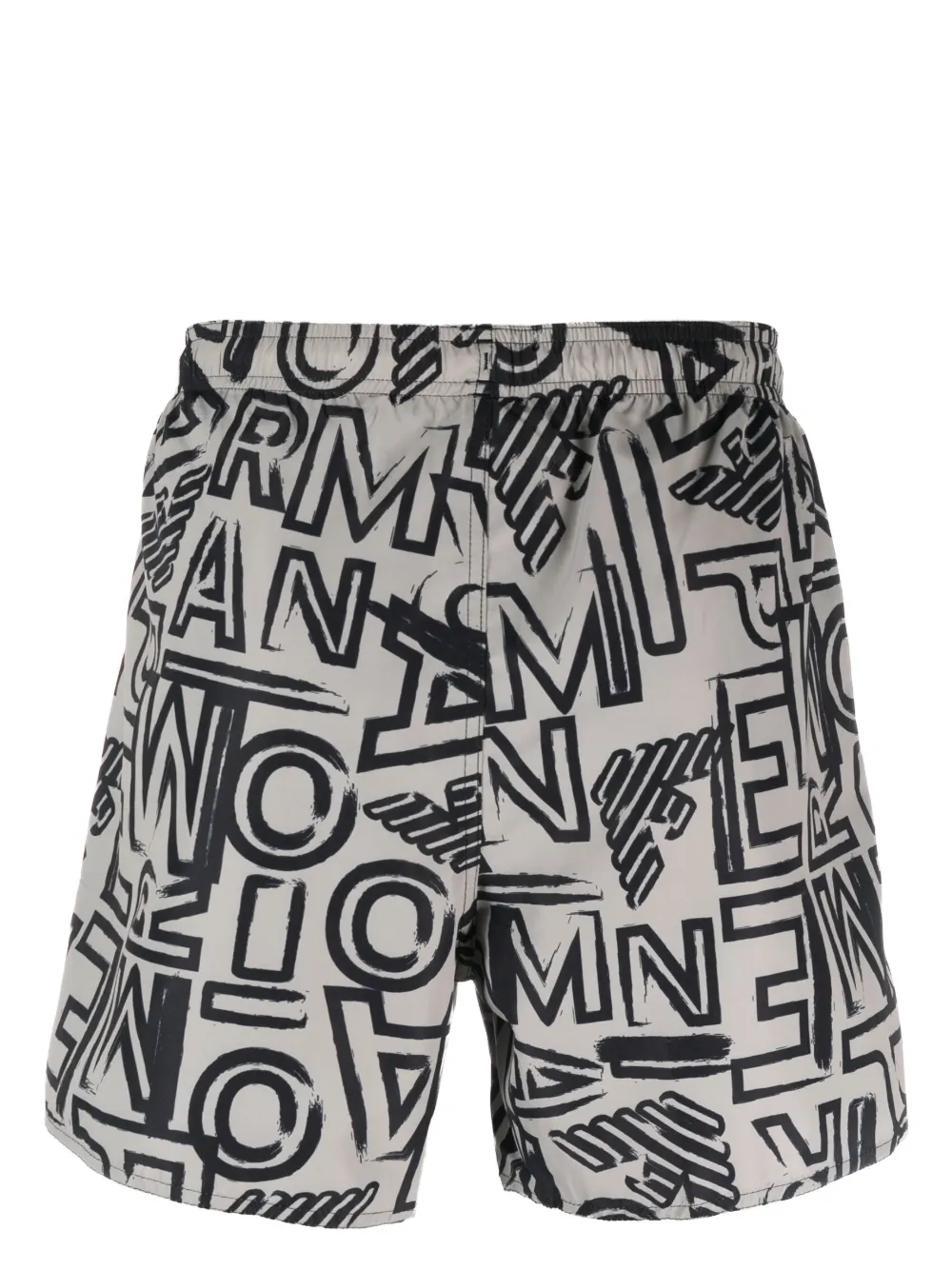 Emporio Armani Zwembroek met logoprint - Beige