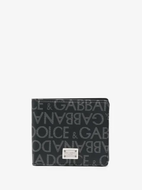 Dolce & Gabbana logo-jacquard bi-fold wallet