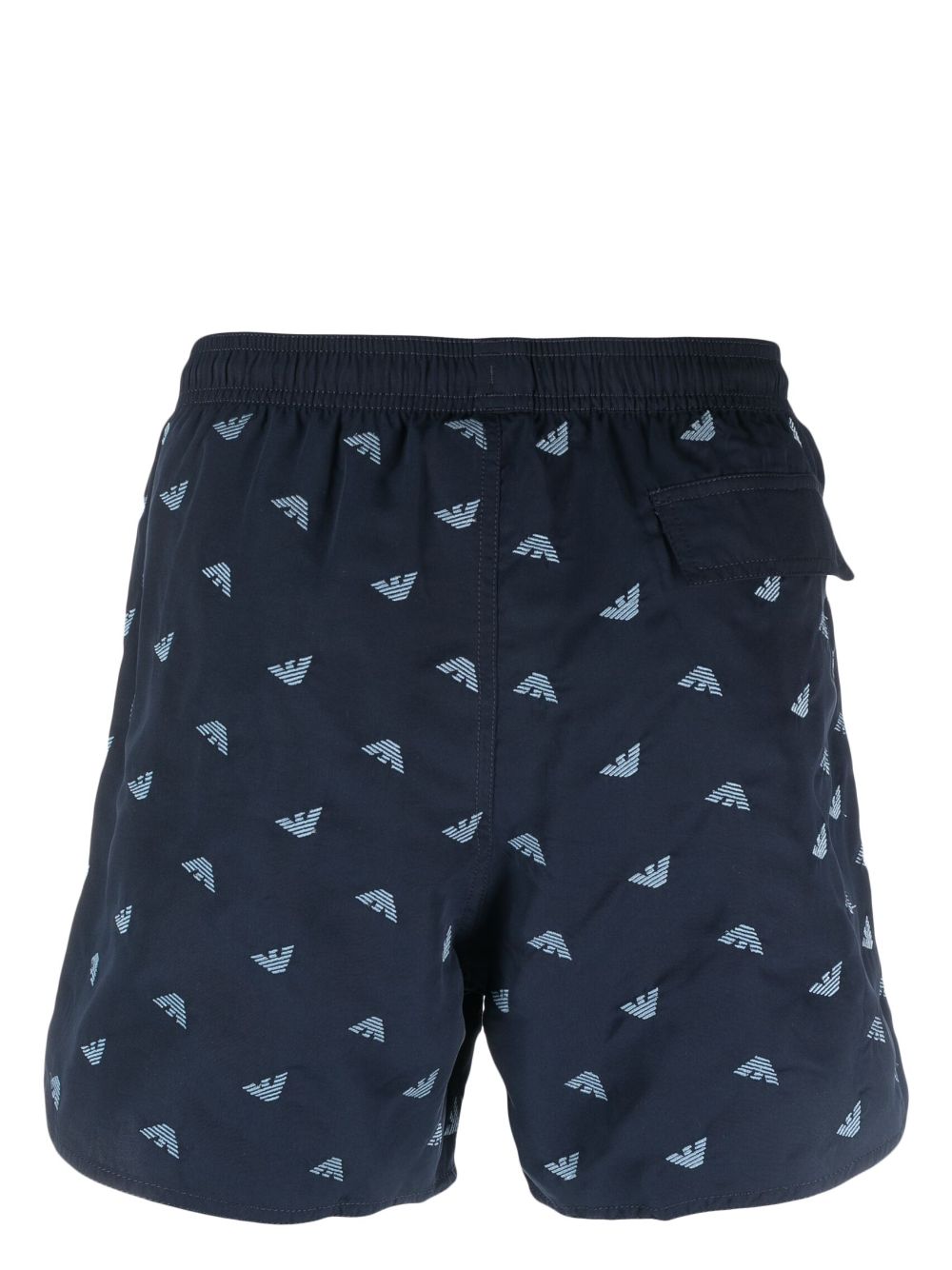 Emporio Armani logo-print swim shorts - Blauw