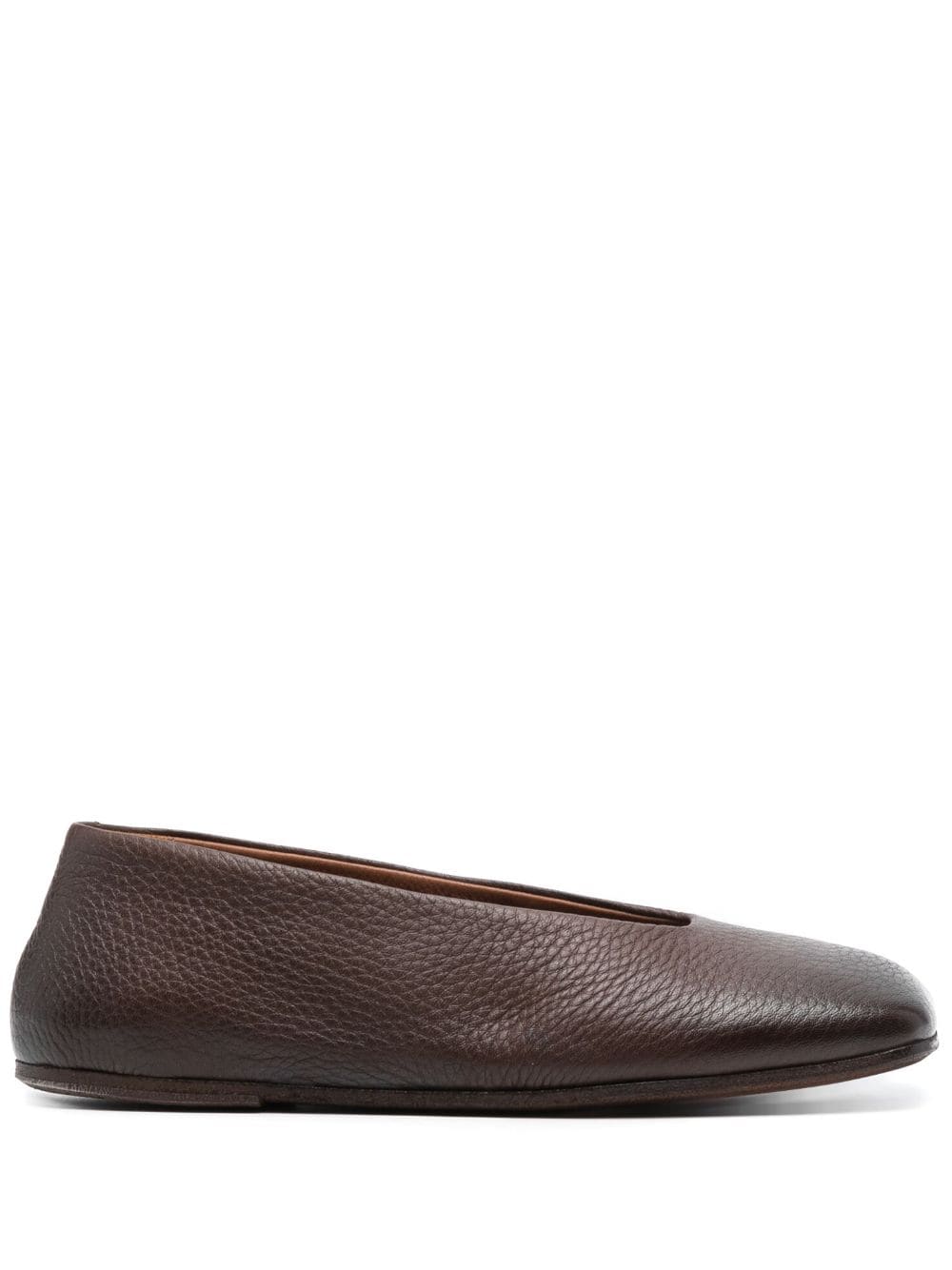 Marsèll - Spatolona Square-toe Ballerina Shoes - Women - Calf Leather/Calf Leather/Calf Leather - 35 - Brown
