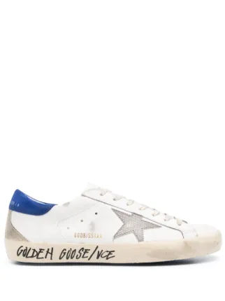 Golden Goose Super Star Distressed Leather Sneakers White FARFETCH CA