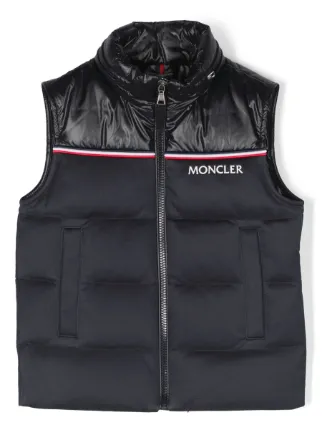 Moncler Enfant ジップアップ ベスト | ブルー | FARFETCH JP