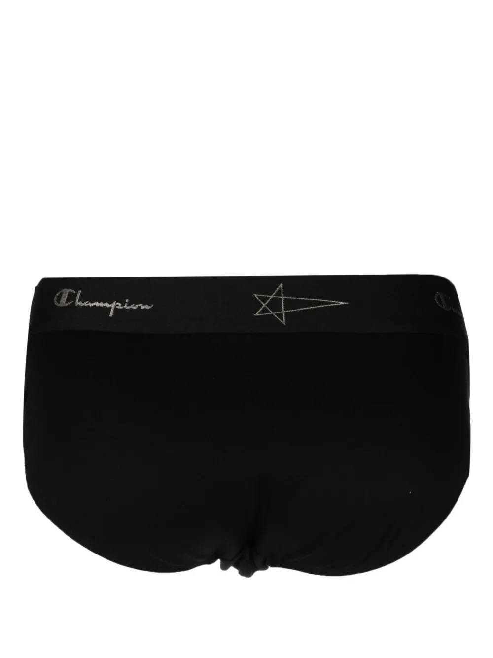 Rick Owens X Champion logo-waist organic-cotton briefs - Zwart