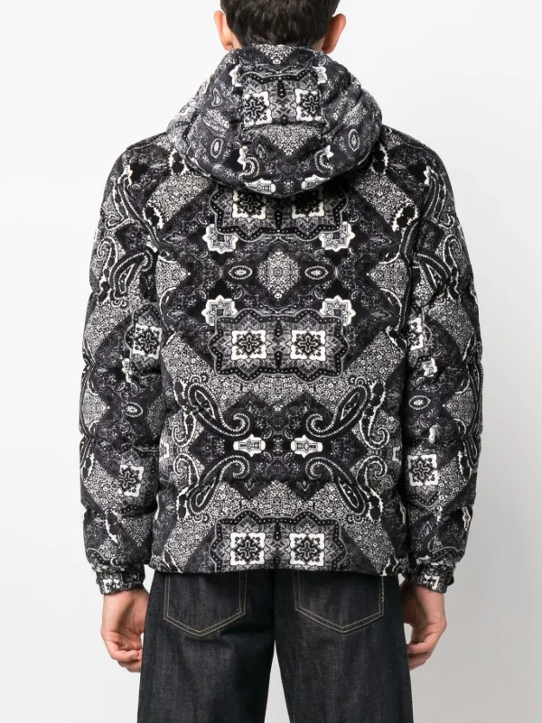 Men graphic print hooded outlet jacket