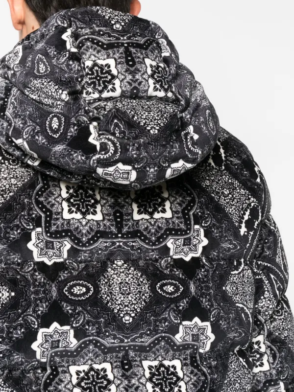MONCLER コミックプリント ジャケット 10 anni (140cm) Moncler graphic-print Hooded Jacket | Black | FARFETCH