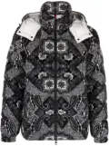 Moncler graphic-print hooded jacket - Black
