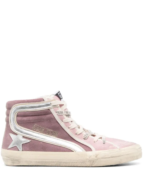 Golden Goose Slide high top Suede Sneakers Farfetch