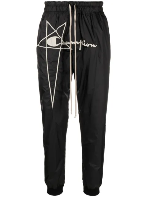 Rick Owens X Champion - embroidered-logo drawstring-waist track pants