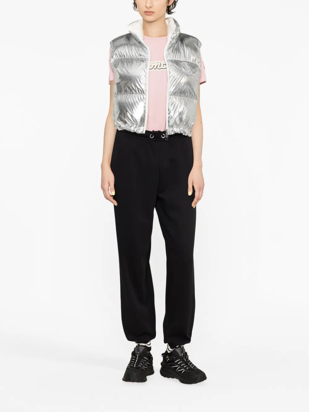 Moncler Blavet metallic padded gilet - Grijs