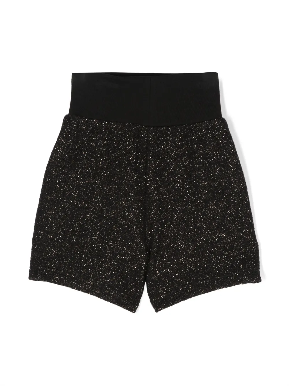 Balmain Kids elasticated-waistband straight-leg shorts - Zwart