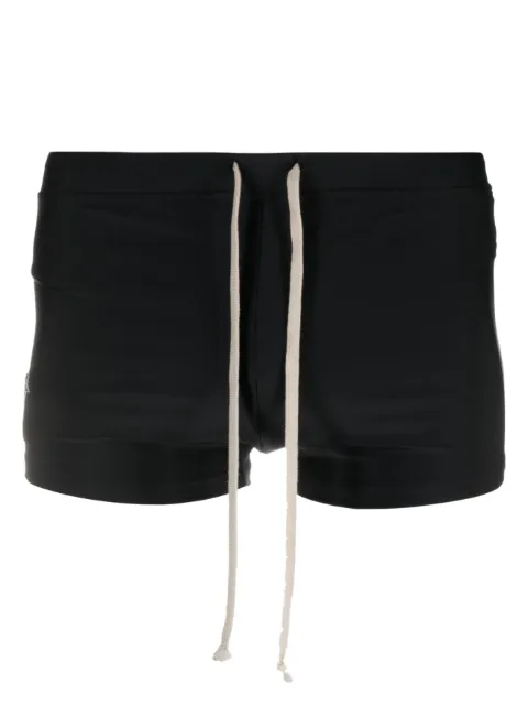 Rick Owens X Champion 로고 패치 드로스트링 스윔 쇼츠