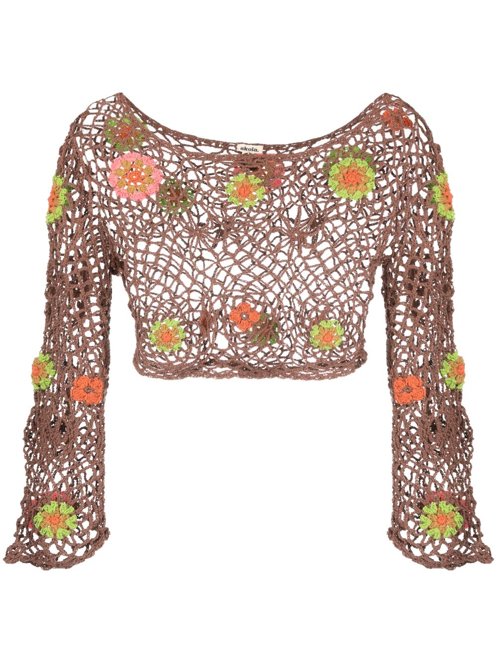 Frida crochet-knit crop top