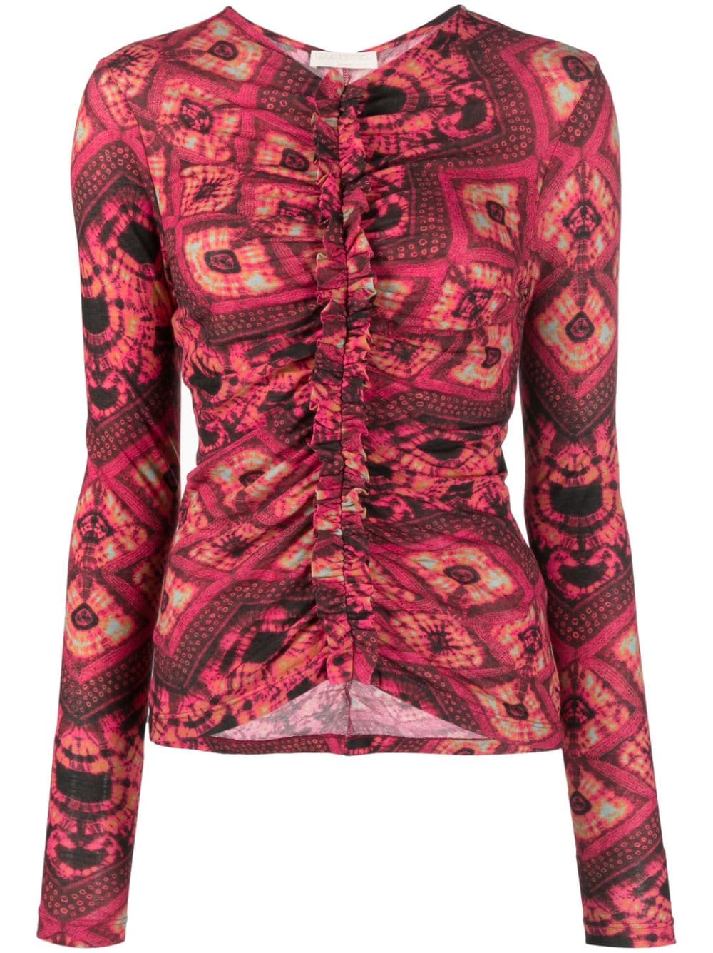 Ulla Johnson Gathered-detail Long-sleeved Top In Pink