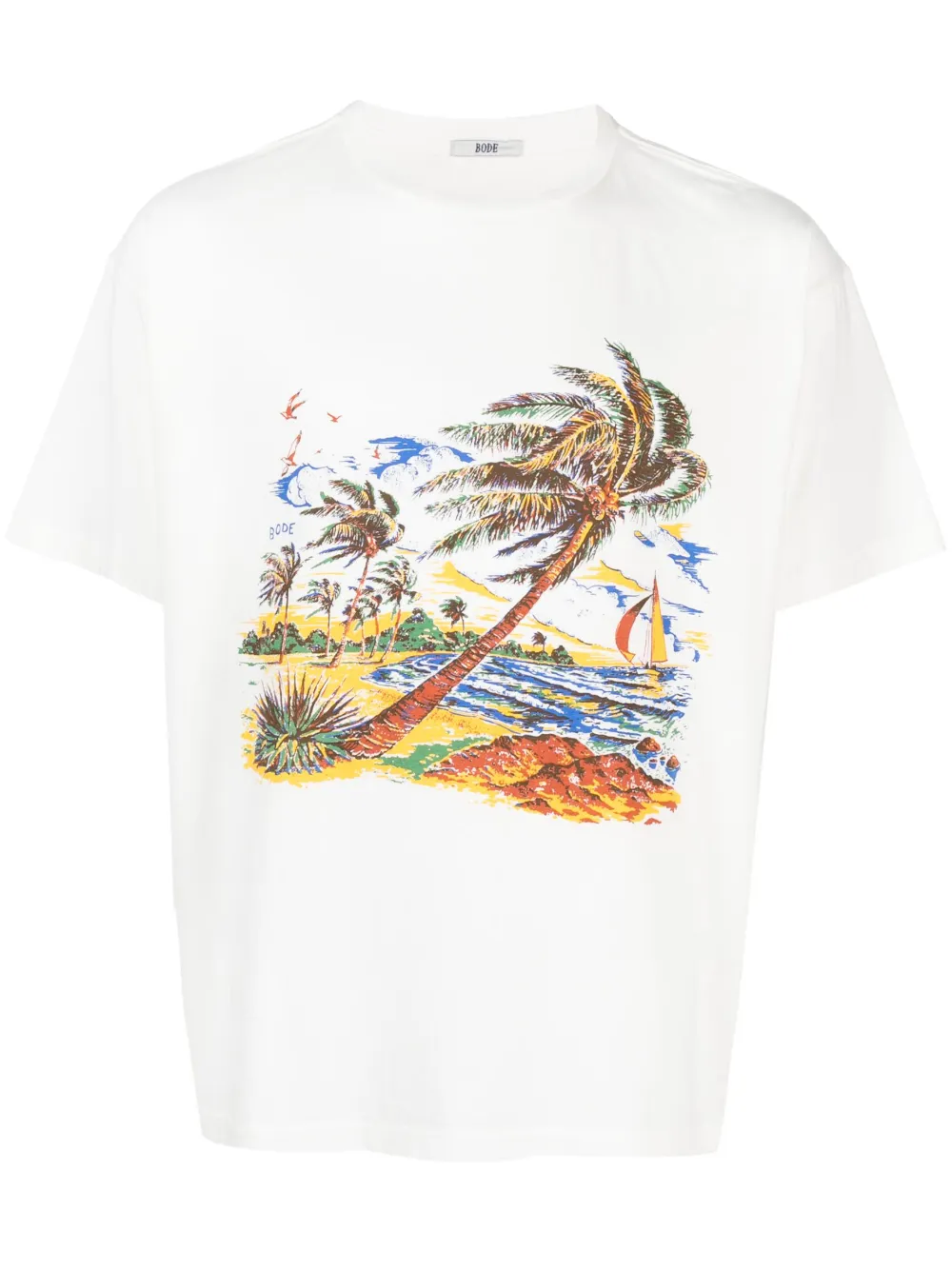 BODE Island cotton T-shirt | White | Image 1