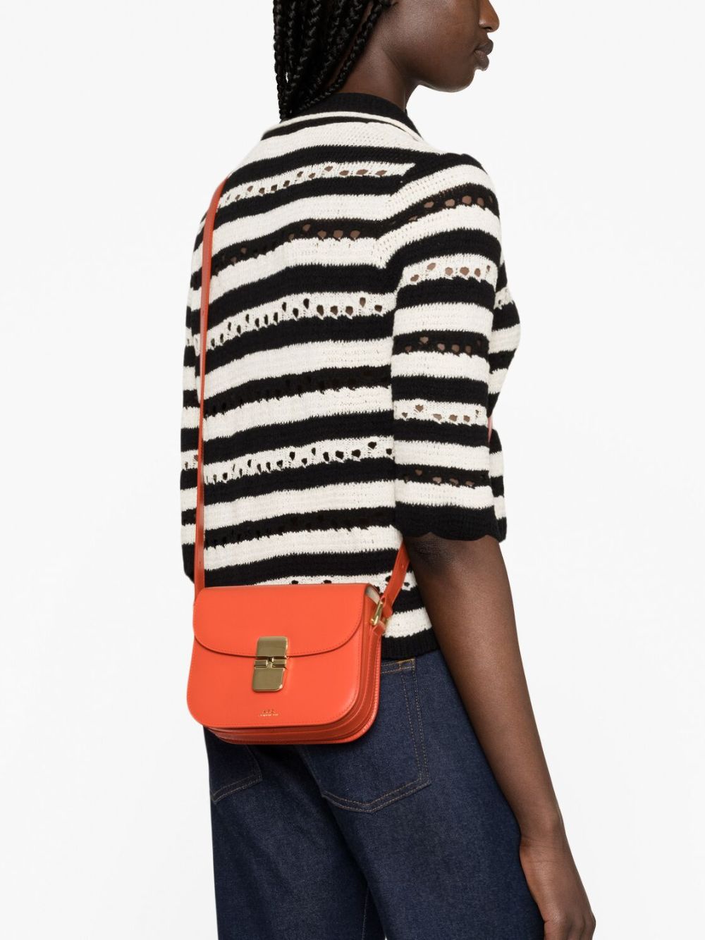 Shop Apc Mini Grace Shoulder Bag In Orange