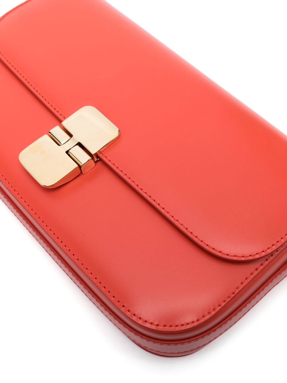 Shop Apc Grace Leather Shoulder Bag In Orange
