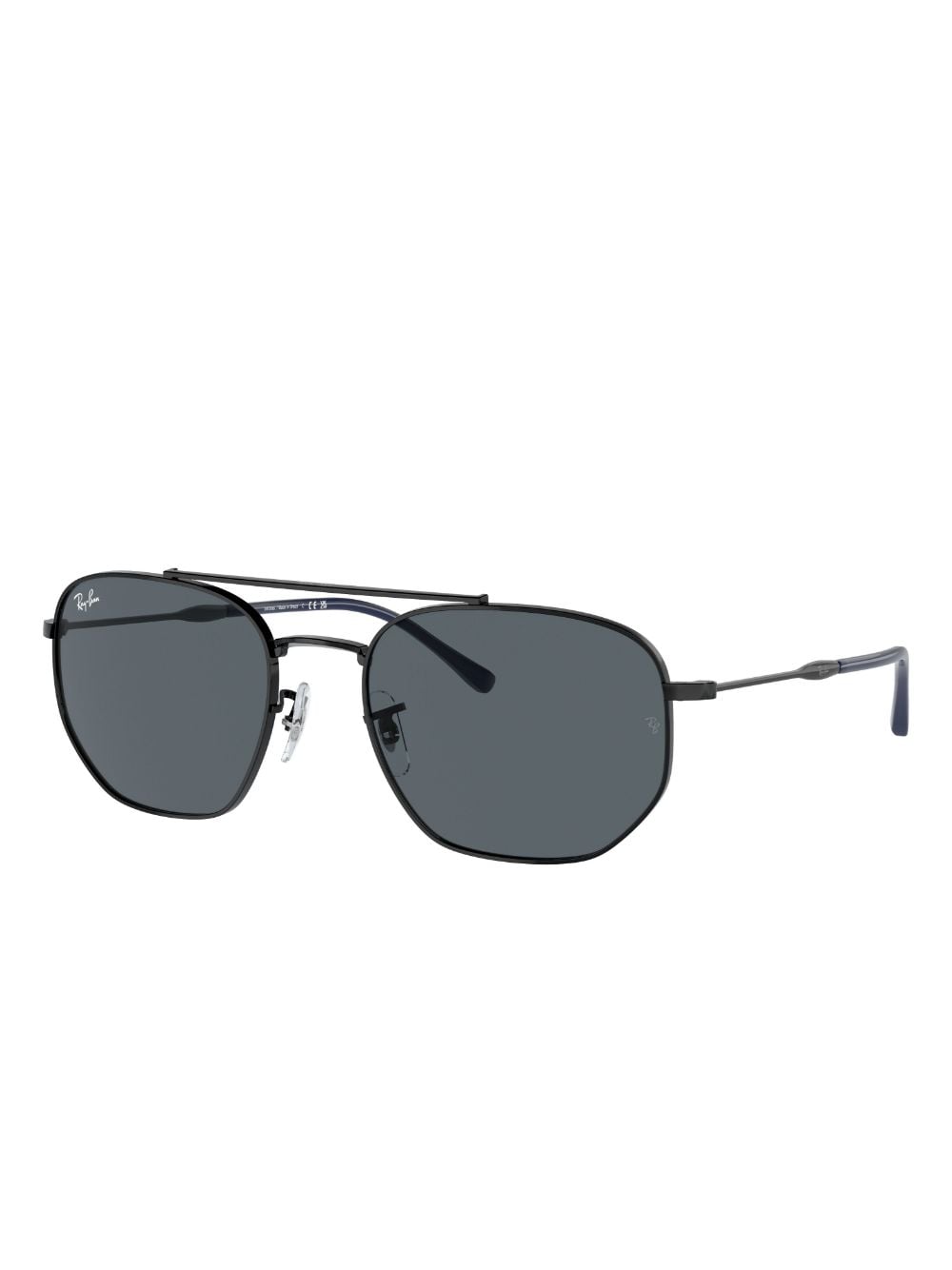 Shop Ray Ban Logo-engraved Square-frame Sunglasses In Black