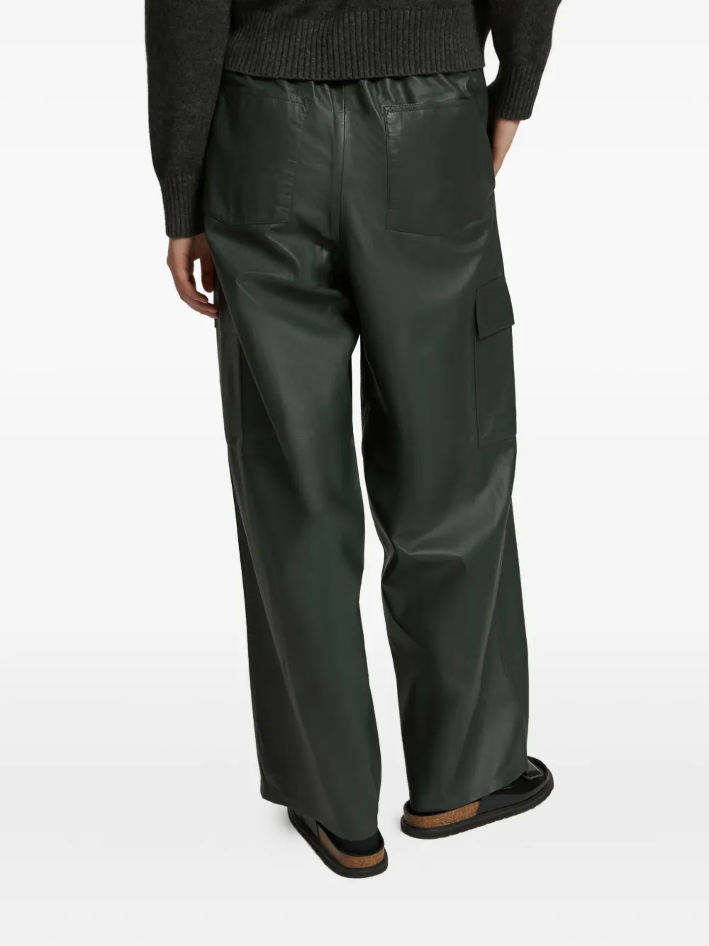 Yves Salomon pleated cargo trousers - Groen