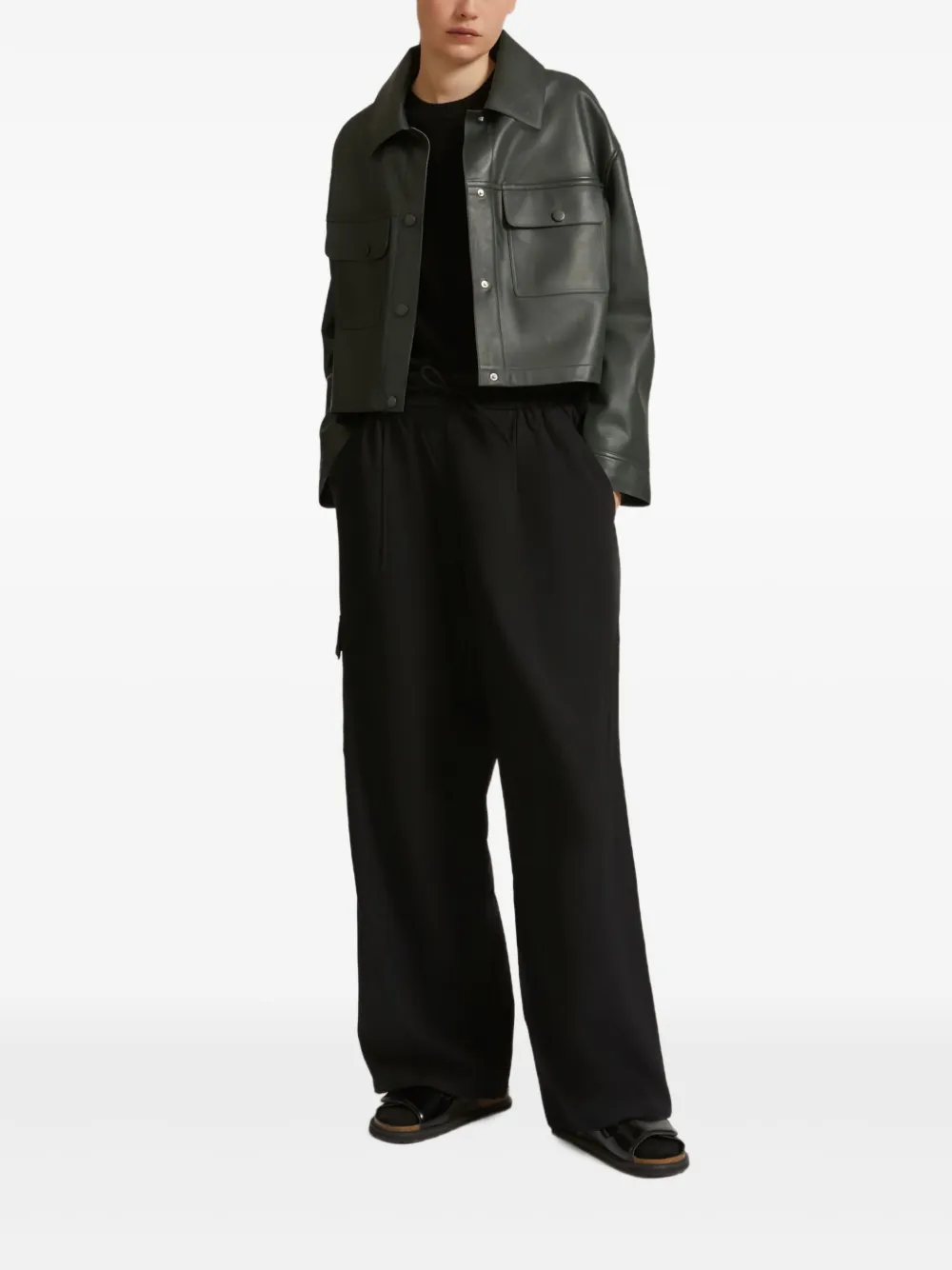 Yves Salomon flap-pocket leather jacket | Leather Jackets | Image 2