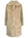 Yves Salomon spread-collar faux-fur coat - Neutrals