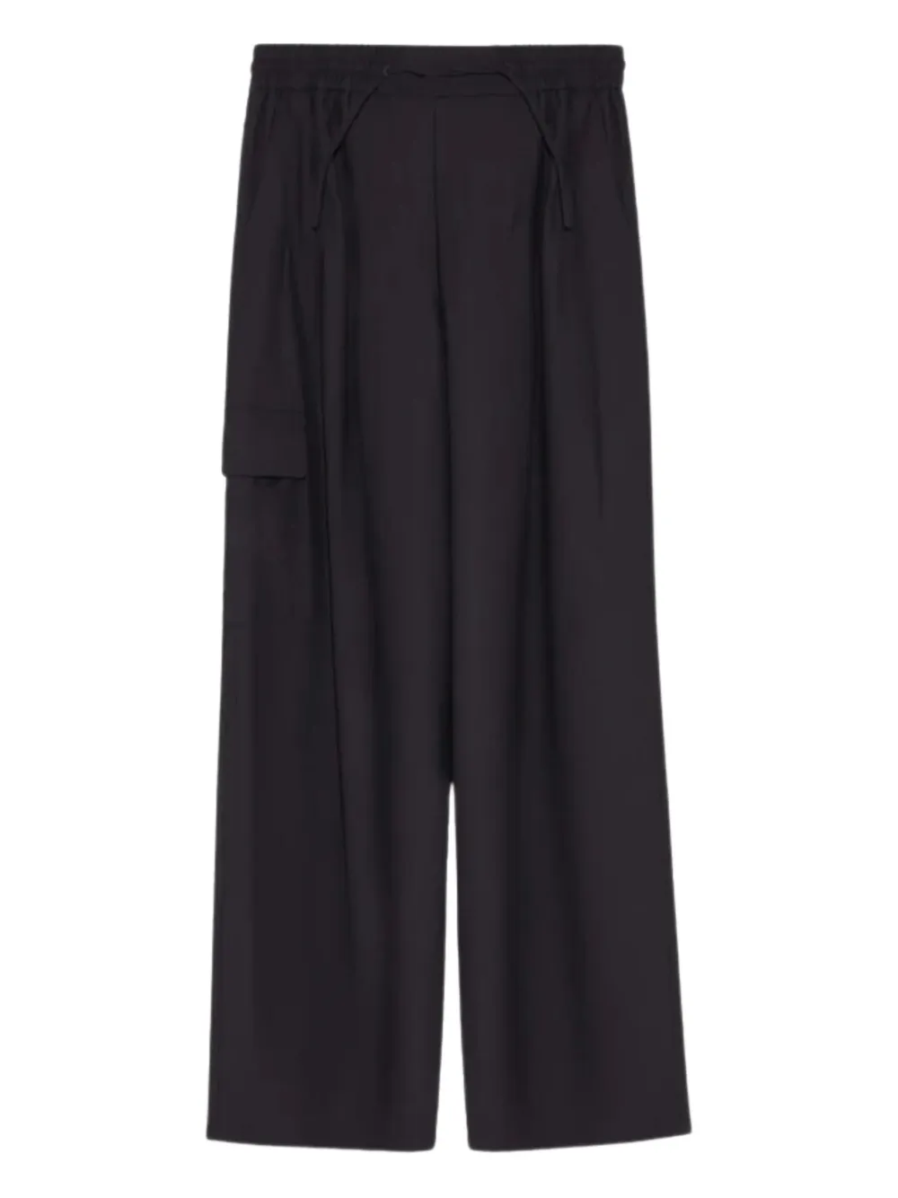 Yves Salomon Cargo Drawstring Trousers In Black