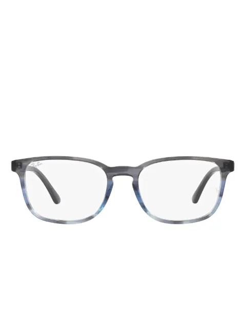 Ray-Ban lentes con armazón cuadrada y letras del logo 