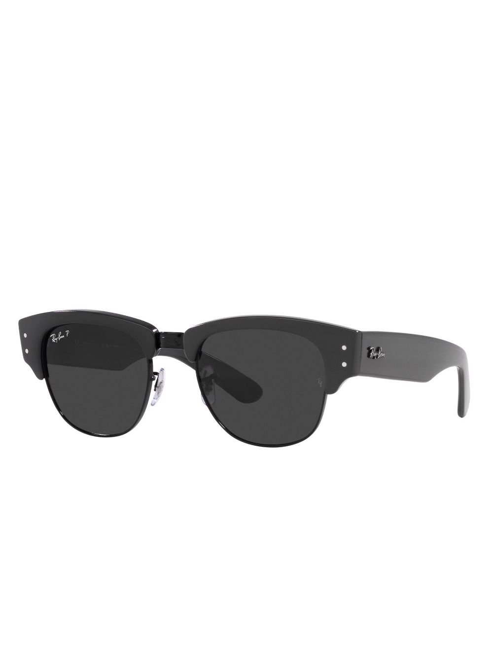 Ray-Ban Mega Clubmaster zonnebril met logo - Zwart