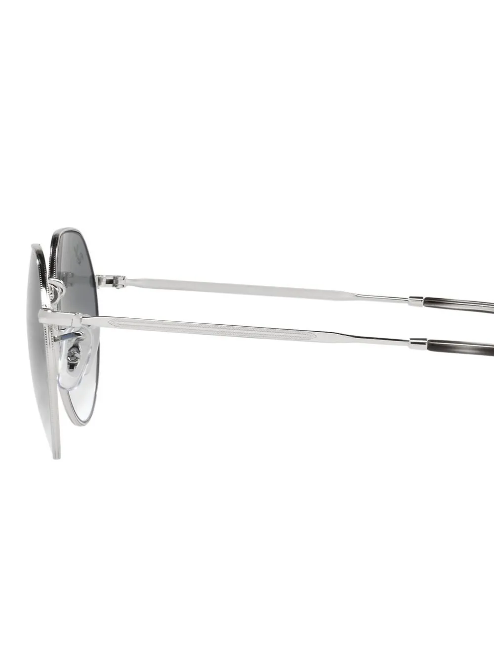 Ray-Ban Jack zonnebril met rond montuur Zilver