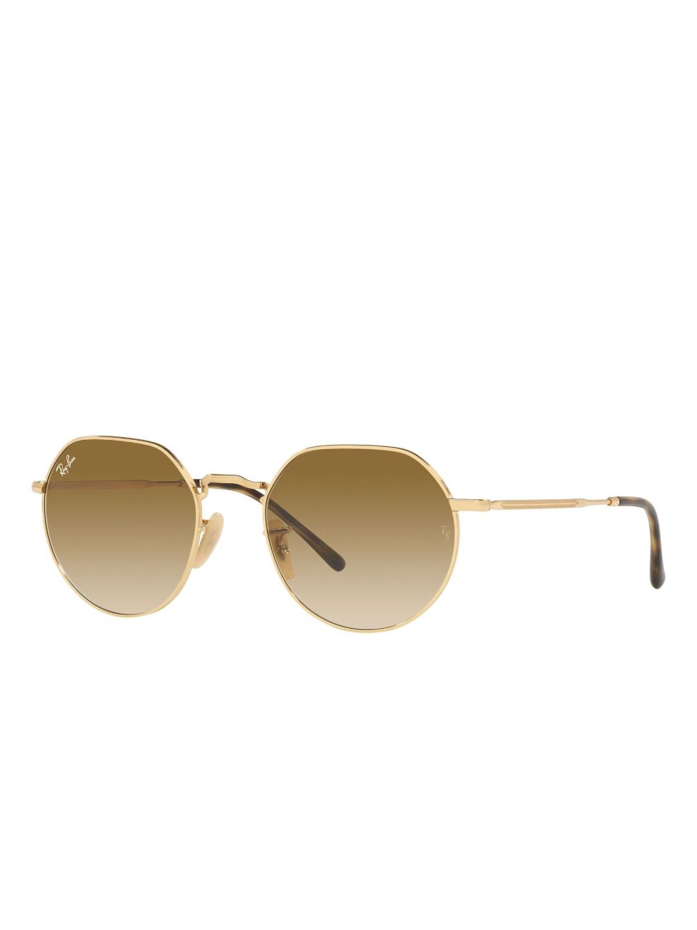 Ray-Ban Jack zonnebril met rond montuur - Goud