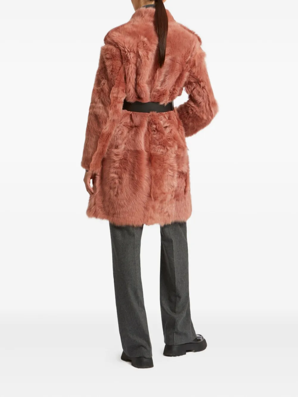 Yves Salomon Jas van lamswol Roze